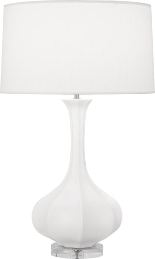 Buy matte-lily-glazed-ceramic-w-lucite Pike Table Lamp by Robert Abbey