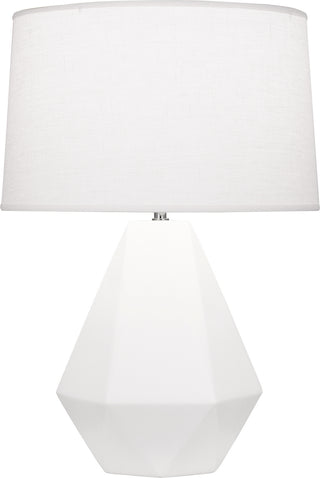 Buy matte-lily-glazed-ceramic-w-polished-nickel Delta Table Lamp by Robert Abbey