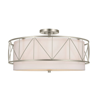 Buy satin-nickel Birkleigh Semi-Flush Mount Ceiling Light by Kichler