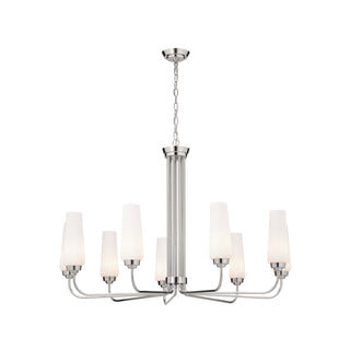 Buy polished-nickel-with-opal-glass-and-opal-shade Truby Chandelier by Kichler