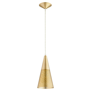 Buy aged-brass Mesh Cone Pendants Outdoor (Damp) Pendant by Quorum