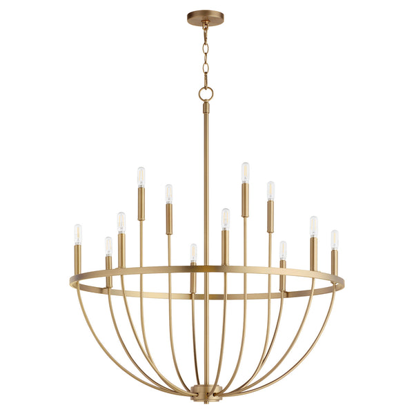 Tribute Outdoor (Damp) Chandelier by Quorum