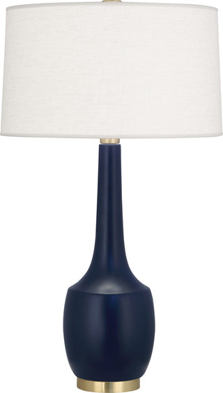 Buy matte-midnight-blue-glazed-ceramic Delilah Table Lamp by Robert Abbey