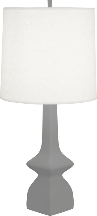 Buy matte-smoky-taupe-glazed-ceramic Jasmine Table Lamp by Robert Abbey
