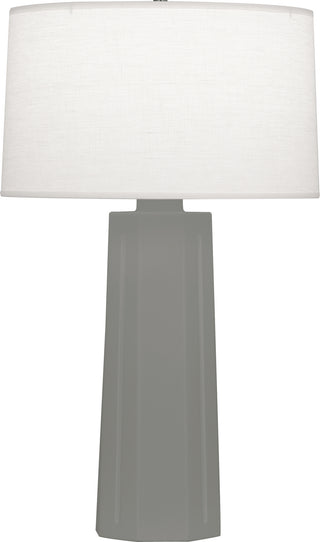 Buy matte-smoky-taupe-glazed-ceramic Mason Table Lamp by Robert Abbey