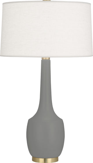 Buy matte-smokey-taupe-glazed-ceramic Delilah Table Lamp by Robert Abbey