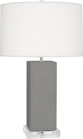 Buy matte-smokey-taupe-glazed-ceramic Harvey Table Lamp by Robert Abbey
