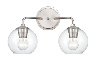 Buy brushed-nickel-with-clear-glass-and-clear-shade Vanity by Millennium