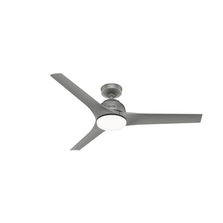Buy matte-silver-finish-with-matte-silver-blades Gallegos Ceiling Fan with Light by Hunter