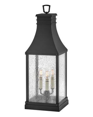 Buy museum-black-with-clear-seedy-glass-and-clear-seedy-shade Beacon Hill Outdoor (Wet) Post Lanterns by Hinkley