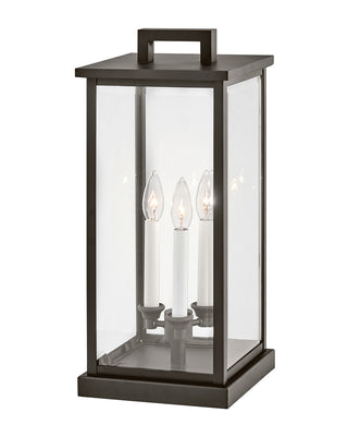 Buy oil-rubbed-bronze-with-clear-beveled-glass-and-clear-shade Weymouth Outdoor (Wet) Post Lantern by Hinkley