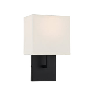 Buy coal-black-with-off-white-glass-and-white-shade Sconce Outdoor (Damp) Sconce by George Kovacs