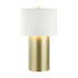 Painted Gold/White Leather with White Leather Shade, Off White Leather Glass and White Shade