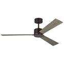 3-Blades Rozzen Outdoor (Damp) Ceiling Fan (Light Kit Available) by Visual Comfort Fan