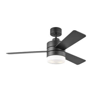 Buy midnight-black-finish-with-american-walnut-and-reversible-midnight-black-blades Era Outdoor (Damp) Ceiling Fan with Light by Generation Lighting