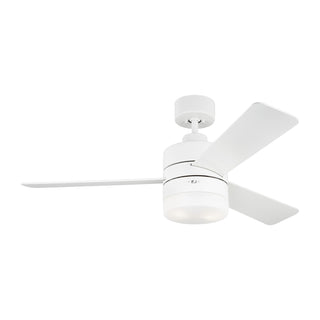 Buy matte-white-finish-with-matte-white-blades Era Outdoor (Damp) Ceiling Fan with Light by Generation Lighting