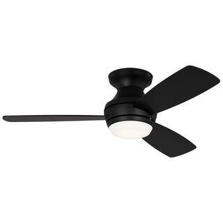 Buy midnight-black-finish-with-midnight-black-and-reversible-american-walnut-blades Ikon Ceiling Fan with Light by Visual Comfort Fan