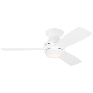 Buy matte-white-finish-with-matte-white-blades Ikon Ceiling Fan with Light by Visual Comfort Fan