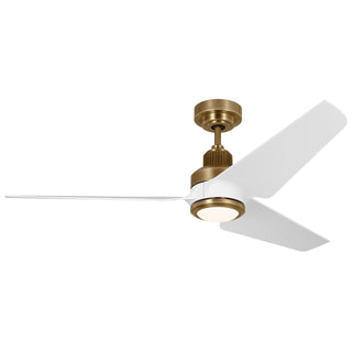Buy hand-rubbed-antique-brass-finish-with-matte-white-blades 3-Blades Ruhlmann Visual Comfort Fan by Visual Comfort Fan