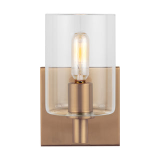 Buy satin-brass-with-clear-glass-and-clear-shade Fullton Vanity by Visual Comfort Studio