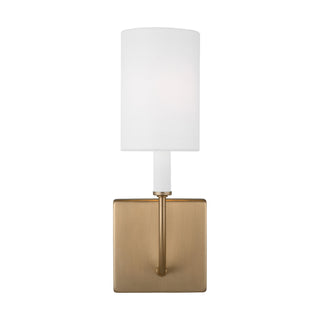 Buy satin-brass-with-white-linen-glass-and-white-shade Greenwich Vanity by Visual Comfort Studio