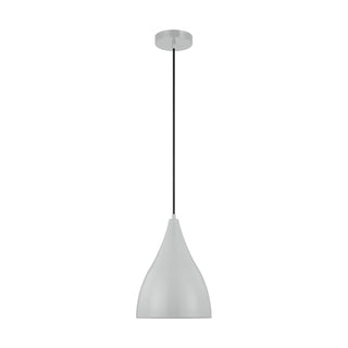 Buy matte-grey-with-matte-grey-glass-and-silver-gray-shade Oden Outdoor (Damp) Pendant by Visual Comfort Studio