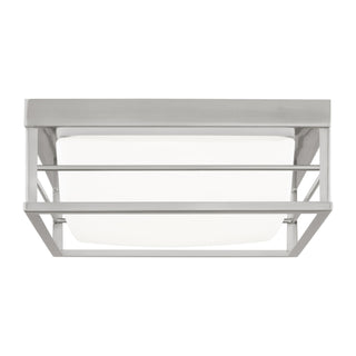 Buy brushed-nickel Dearborn Outdoor (Damp) Flush Mount Ceiling Light by Visual Comfort Studio