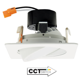 4"Sqr LED Gmbl Insrt 120V Dim 700Lm 5Cct by Elco Lighting