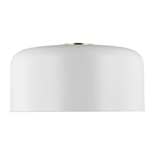 Buy matte-white-with-matte-white-glass Malone Outdoor (Damp) Flush Mount Light by Visual Comfort Studio