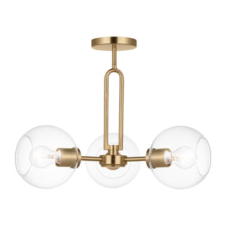 Buy satin-brass Codyn Outdoor (Damp) Semi Flush Mount Light by Visual Comfort Studio