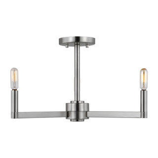 Buy brushed-nickel Fullton Outdoor (Damp) Semi Flush Mount Light by Visual Comfort Studio