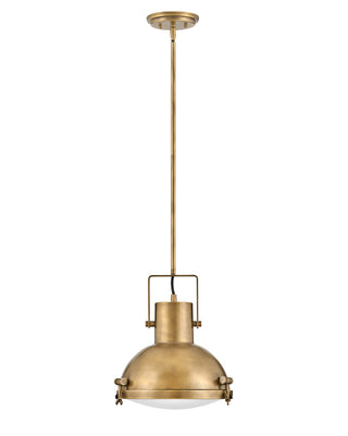 Buy heritage-brass-with-heritage-brass-with-etched-opal-glass-and-opal-shade Nautique Pendant by Hinkley