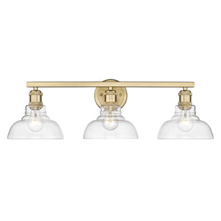 Buy brushed-champagne-brass-with-clear-glass-glass-and-clear-shade Carver Vanity by Golden