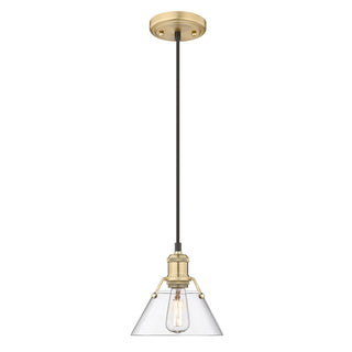Buy brushed-champagne-brass-with-clear-glass-glass-and-clear-shade Orwell Pendant by Golden