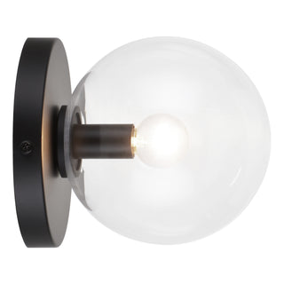 Buy black-with-clear-glass-glass-and-clear-shade Cosmo Outdoor (Damp) Sconce by Matteo Lighting