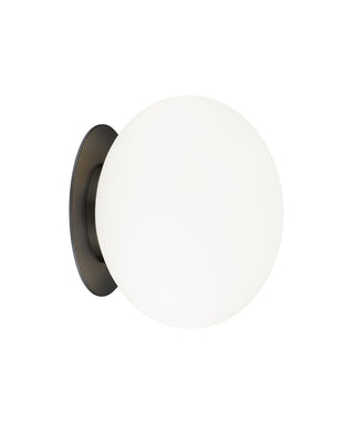 Buy black-with-opal-glass-glass-and-white-shade Mayu Sconce by Matteo Lighting