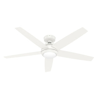 Buy fresh-white-finish-with-fresh-white-blades Zayden Ceiling Fan with Light by Hunter