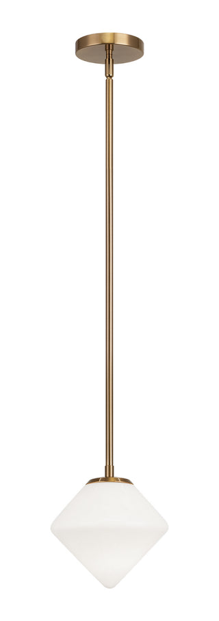 Buy aged-gold-brass-with-opal-glass-glass Novo Chandelier by Matteo Lighting