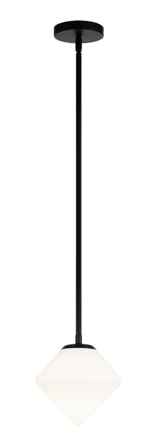 Buy black-with-opal-glass-glass Novo Chandelier by Matteo Lighting