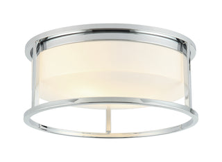 Buy chrome-with-white-acrylic-glass Framerton Ceiling Light by Matteo Lighting