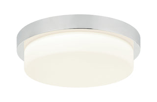 Buy chrome-with-white-glass-glass Durham Ceiling Light by Matteo Lighting