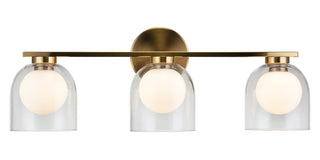 Buy aged-gold-brass-with-clear-glass-opal-glass-glass Derbishone Sconce by Matteo Lighting