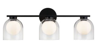 Buy black-with-clear-glass-opal-glass-glass Derbishone Sconce by Matteo Lighting