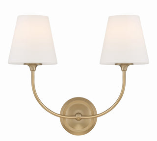 Buy vibrant-gold-and-white-shade Sylvan Outdoor (Damp) Sconce by Crystorama