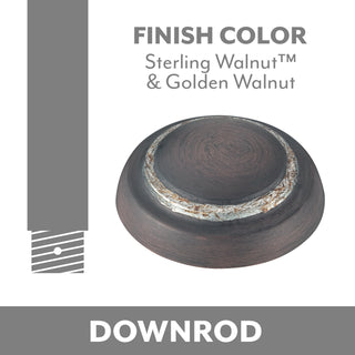 Buy sterling-walnut-golden-walnut Downrod by Minka Aire