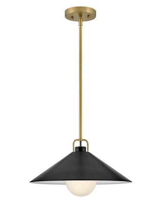 Buy lacquered-brass-and-black-shade Milo Pendant by Lark
