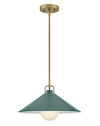 Buy lacquered-brass-and-green-shade Milo Pendant by Lark