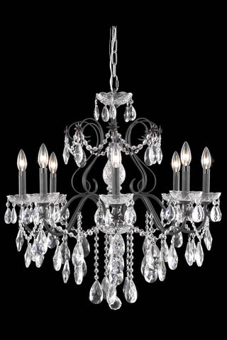 Buy dark-bronze-and-clear-shade St. Francis Chandelier by Elegant Lighting