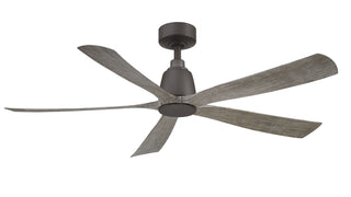 Buy matte-greige-finish-with-weathered-wood-blades 3-Blades Kute Outdoor (Damp) Ceiling Fan by Fanimation