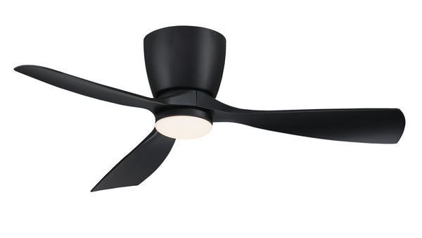 3-Blades Klinch Outdoor (Damp) Hugger Ceiling Fan with Light by Fanimation